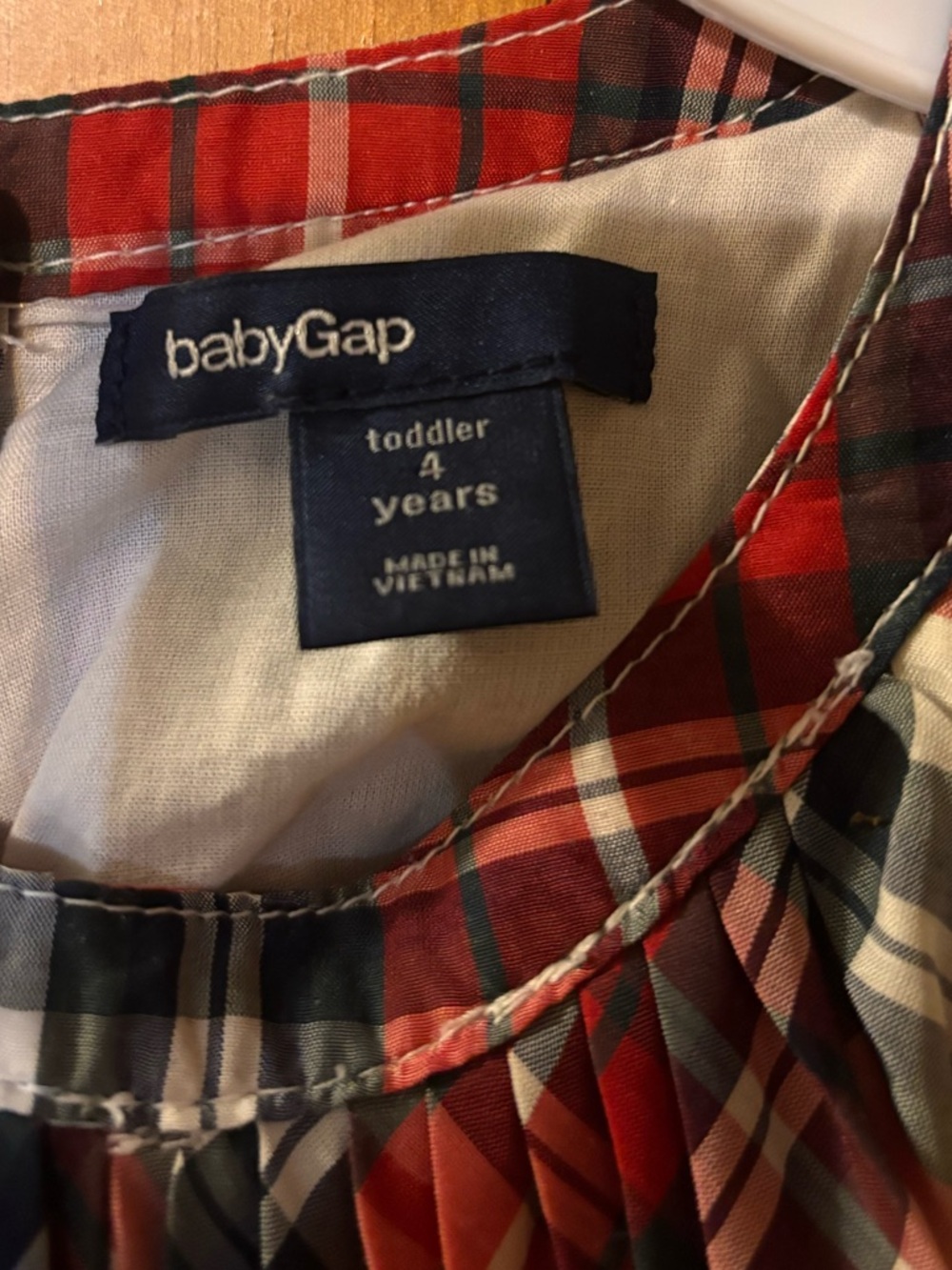 Baby GAP Holiday Plaid Pleated Toddler Dress - Picture 2 of 3